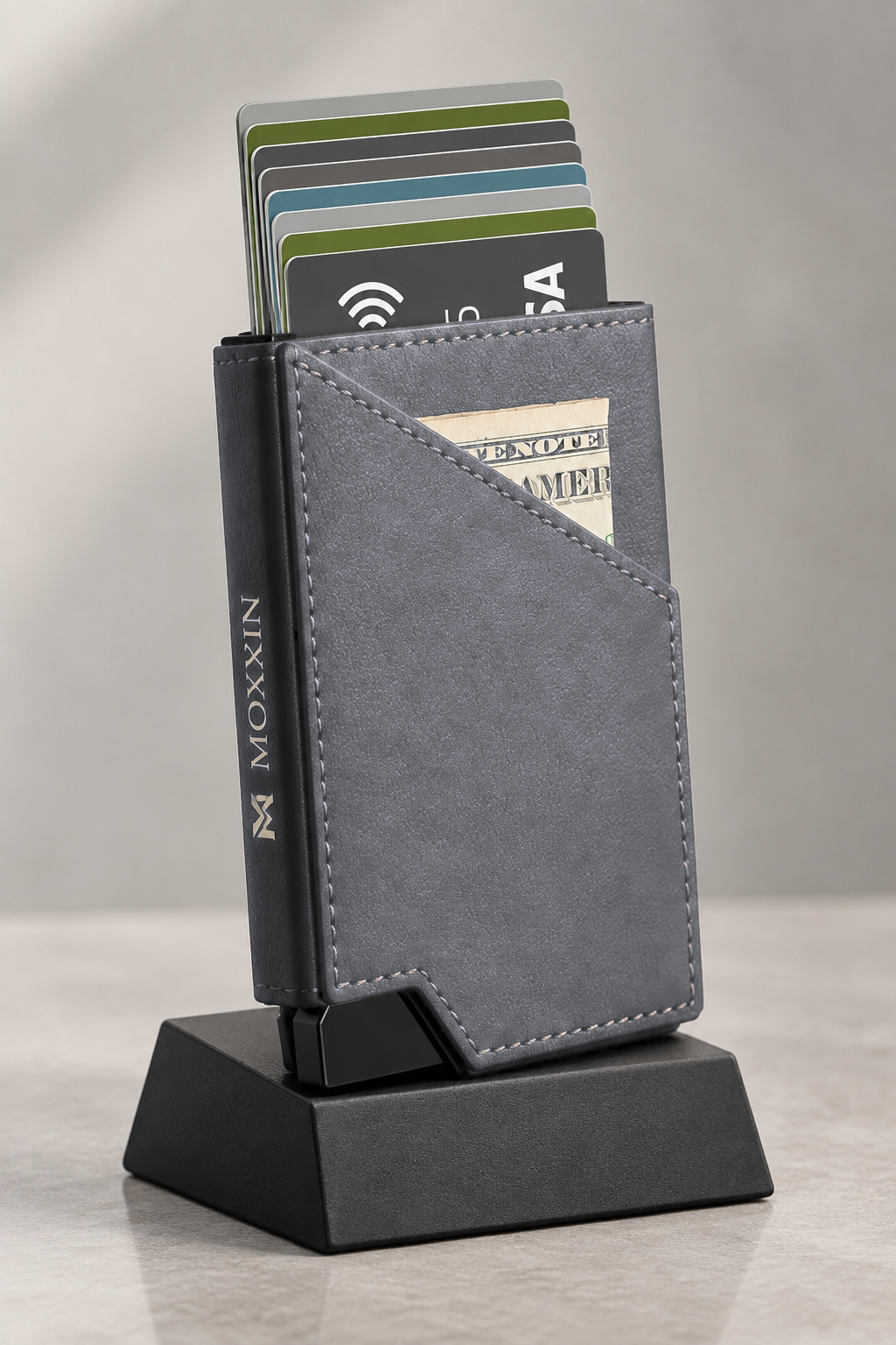 Grey Moxxin Pop-Up Wallet